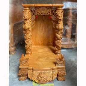 Bàn thờ Thần Tài gỗ Gõ đỏ TTG-05