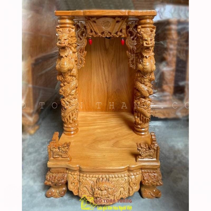 Bàn thờ Thần Tài gỗ Gõ đỏ TTG-05 1 Bàn thờ Thần Tài gỗ Gõ đỏ TTG-05