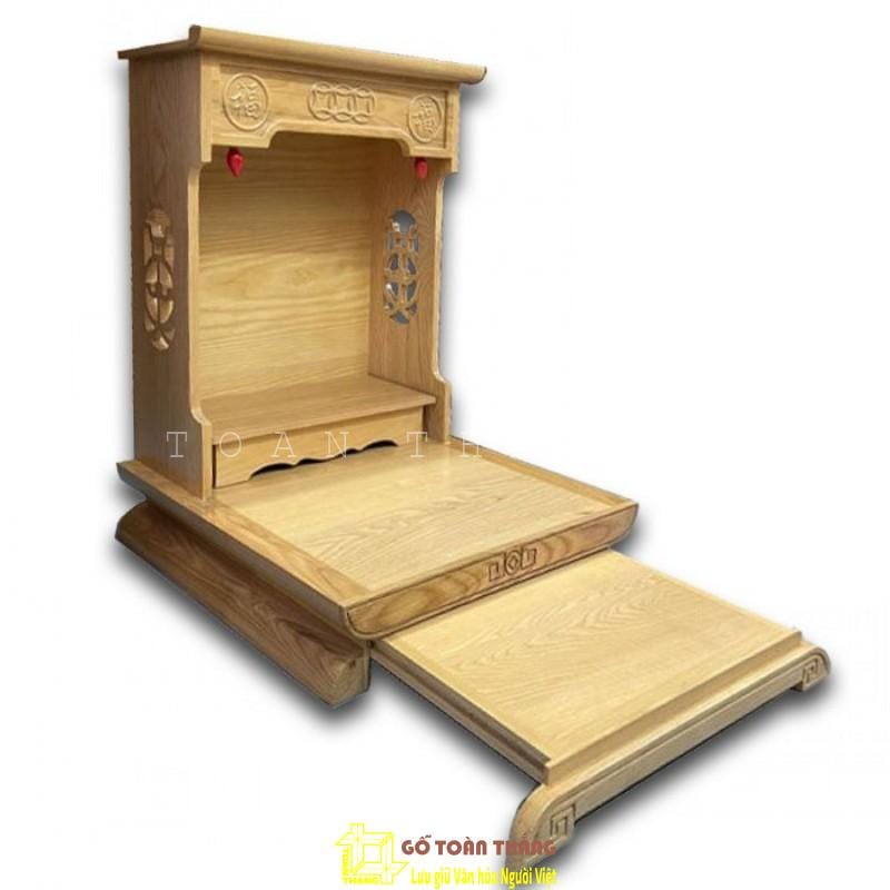 Bàn thờ Thần Tài gỗ Sồi TTS-10 1 Bàn thờ Thần Tài gỗ Sồi TTS-10