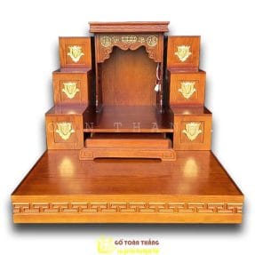 Bộ bàn thờ Thần Tài gỗ Sồi TTS-09