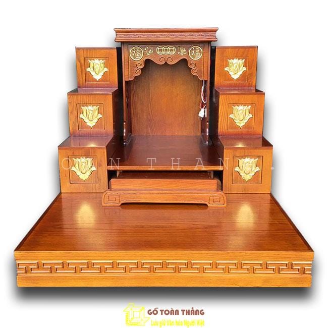 Bộ bàn thờ Thần Tài gỗ Sồi TTS-09 1 Bộ bàn thờ Thần Tài gỗ Sồi TTS-09