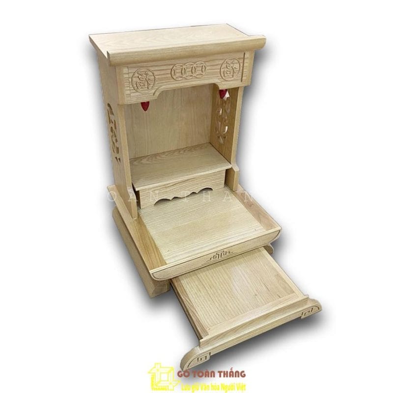 Bàn thờ Thần Tài gỗ Sồi TTS-10 2 Bàn thờ Thần Tài gỗ Sồi TTS-10 - Ảnh 2