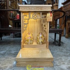 Bàn thờ Thần Tài gỗ Thông TTT-01