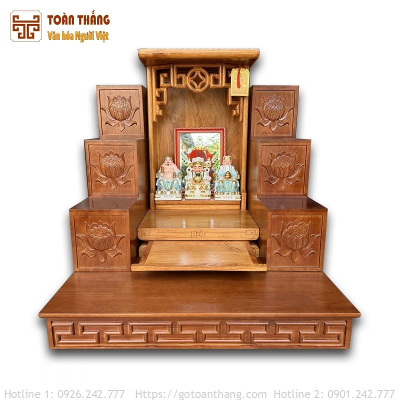 Bộ bàn thờ Thần Tài gỗ Hương TTH-05 1 Bộ bàn thờ Thần Tài gỗ Hương TTH-05