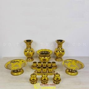 Bộ lư hương gốm sứ nhập khẩu 6in-3DV