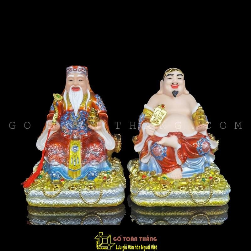 Thần Tài Thổ Địa bằng Đá 6in- CTĐX 1 Thần Tài Thổ Địa bằng Đá 6in- CTĐX