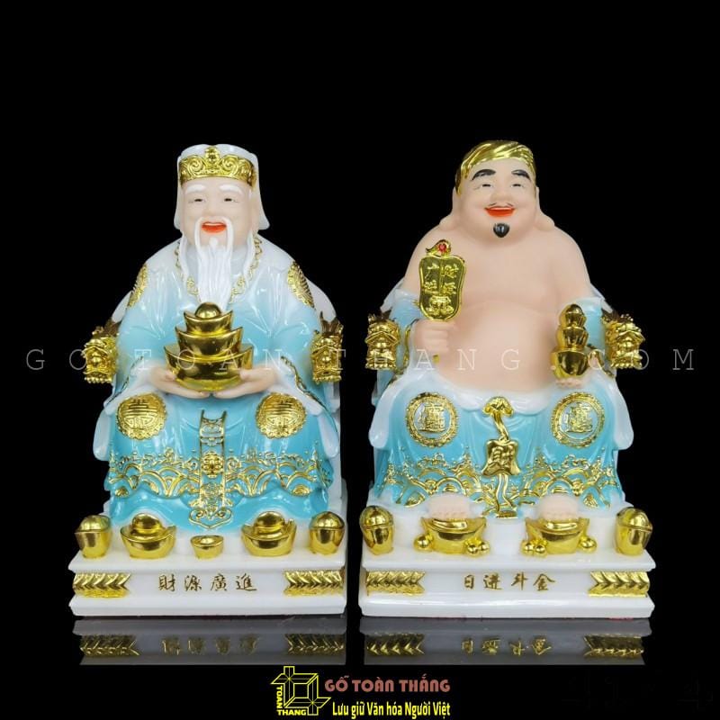 Thần Tài Thổ Địa bằng Đá 8in- TĐĐ 1 Thần Tài Thổ Địa bằng Đá 8in- TĐĐ