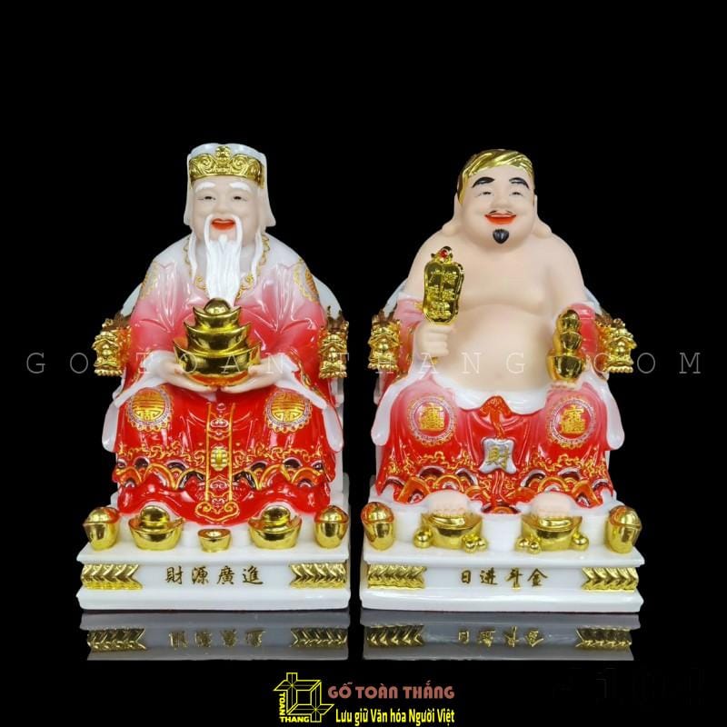 Tượng thờ Thần Tài Thổ Địa bằng bột đá thạch anh