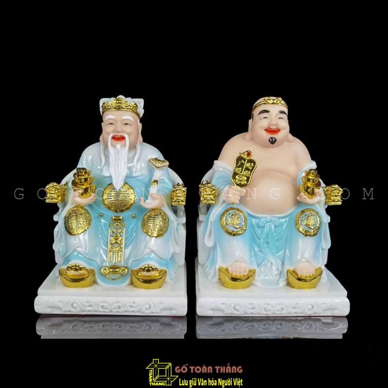 Thần Tài Thổ Địa bằng Đá 8in- TĐĐTX 1 Thần Tài Thổ Địa bằng Đá 8in- TĐĐTX