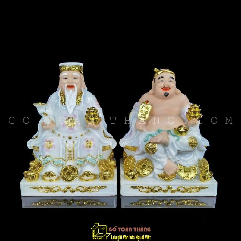 Thần Tài Thổ Địa bằng Đá 8in-TĐĐTV/2 1 Thần Tài Thổ Địa bằng Đá 8in-TĐĐTV/2