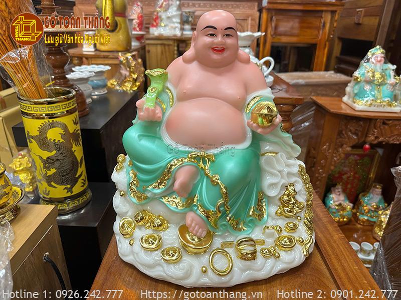 Tượng Phật Di lặc bằng đá cao 40cm - TDL01 1 Tượng Phật Di lặc bằng đá cao 40cm - TDL01