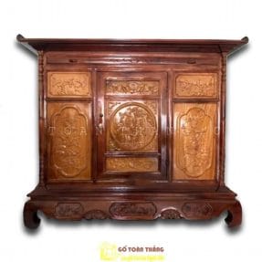 Tủ thờ mẫu Bắc gỗ Gõ đỏ + Căm xe TTH-16