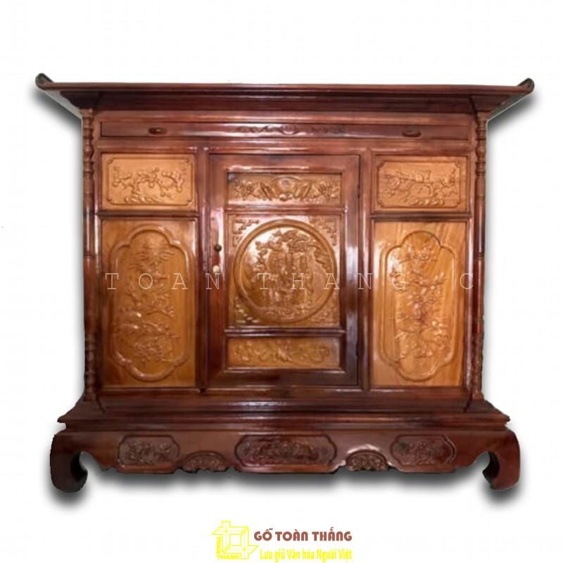 Tủ thờ mẫu Bắc gỗ Gõ đỏ + Căm xe TTH-16 1 Tủ thờ mẫu Bắc gỗ Gõ đỏ + Căm xe TTH-16