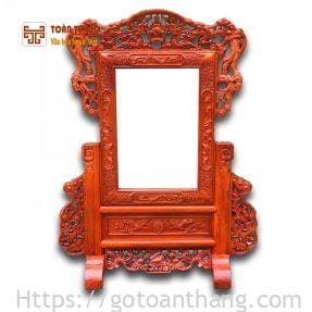 Khung hình thờ gỗ Hương Tứ Linh KHT-08