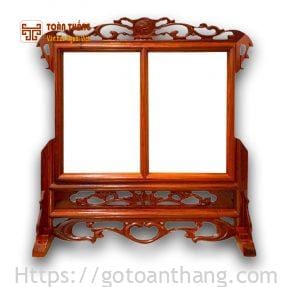 Khung hình thờ đôi gỗ Hương KHT-06