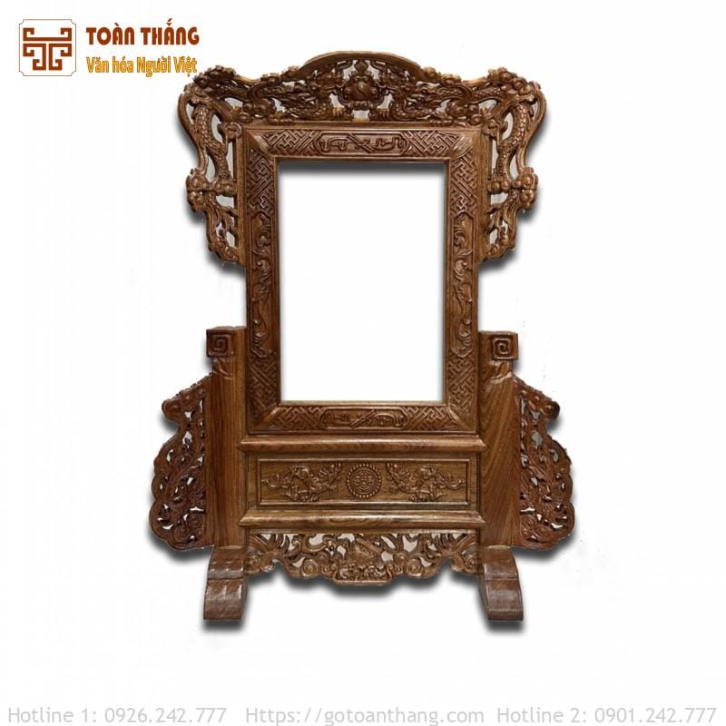 Khung hình thờ gỗ Gụ Tứ Linh KHT-12 1 Khung hình thờ gỗ Gụ Tứ Linh KHT-12