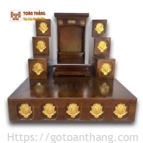 Bộ bàn thờ Thần Tài gỗ Sồi TTS-14