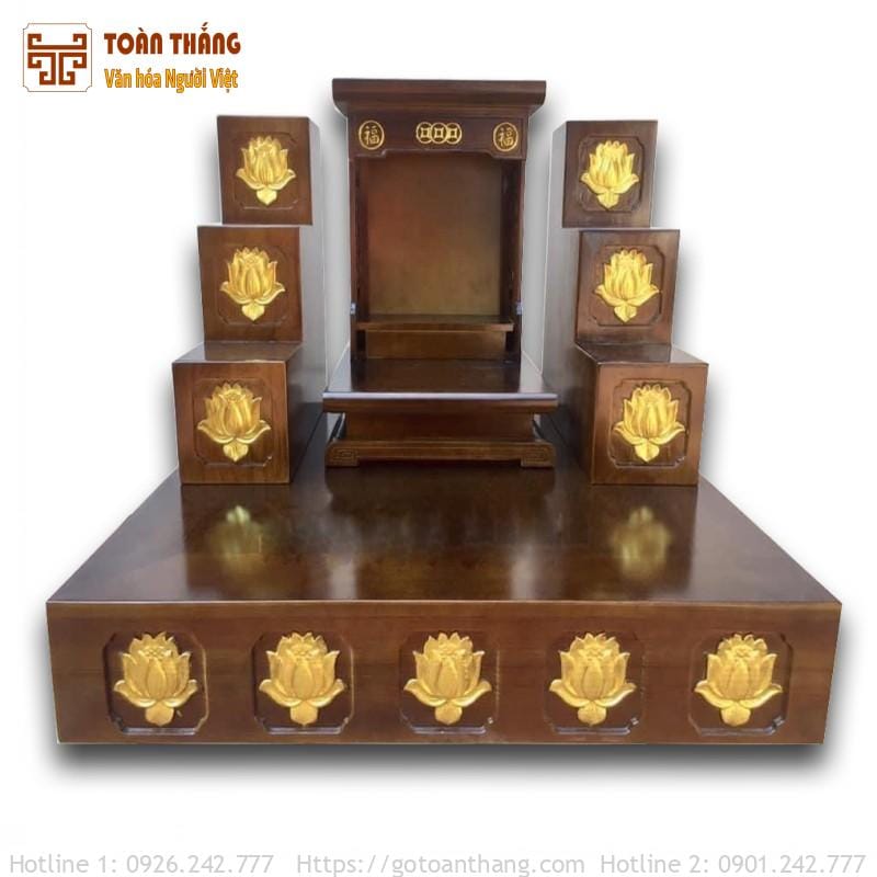 Bộ bàn thờ Thần Tài gỗ Sồi TTS-14 1 Bộ bàn thờ Thần Tài gỗ Sồi TTS-14
