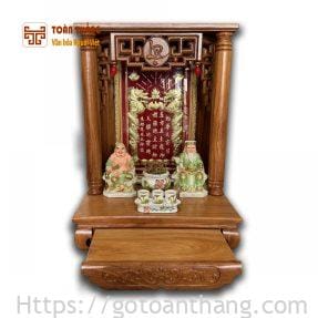 Bàn thờ Thần Tài gỗ Gõ đỏ TTG-13