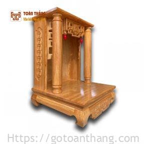 Bàn thờ Thần Tài gỗ Gõ đỏ TTG-13 3 ban tho than tai 12