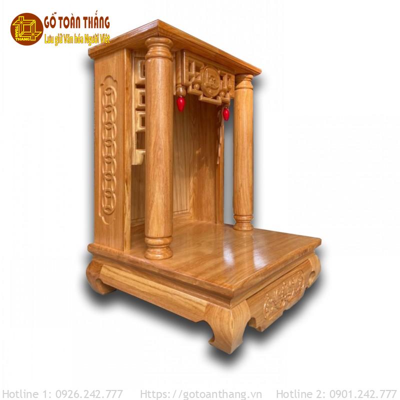Bàn thờ Thần Tài gỗ Gõ đỏ TTG-13 2 Bàn thờ Thần Tài gỗ Gõ đỏ TTG-13 - Ảnh 2