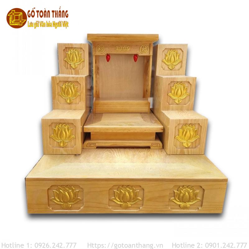 Bàn thờ Thần Tài gỗ Sồi TTS-11 1 Bàn thờ Thần Tài gỗ Sồi TTS-11