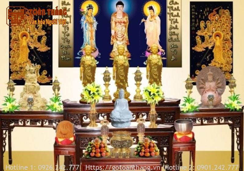 Tam thế Phật là gì? Cách lập bàn thờ Tam Thế Phật tại gia 22 Các vật phẩm đặt trên bàn thờ Tam Thế Phật