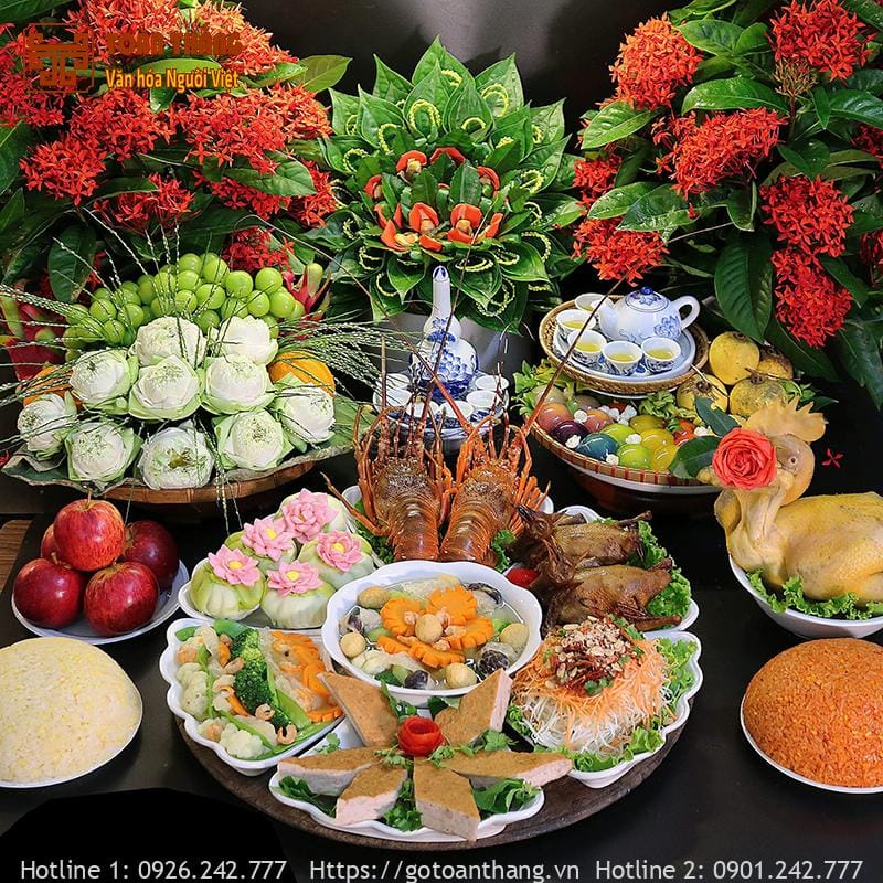 Mâm cúng gia tiên rằm tháng 7 Âm Lịch