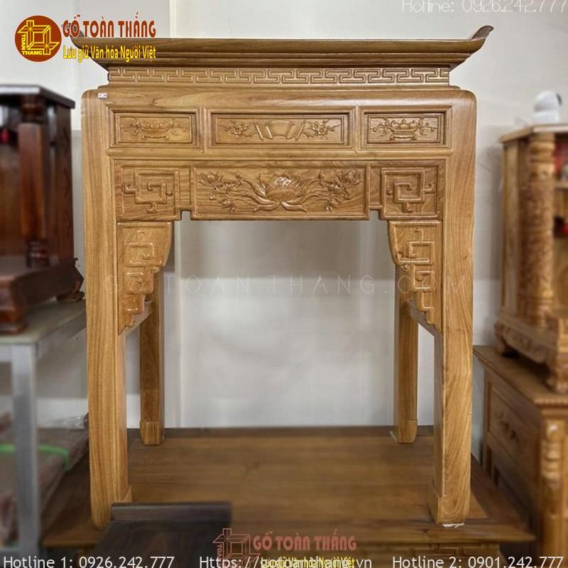 Án gian thờ gỗ Gõ Đỏ AGT-G01