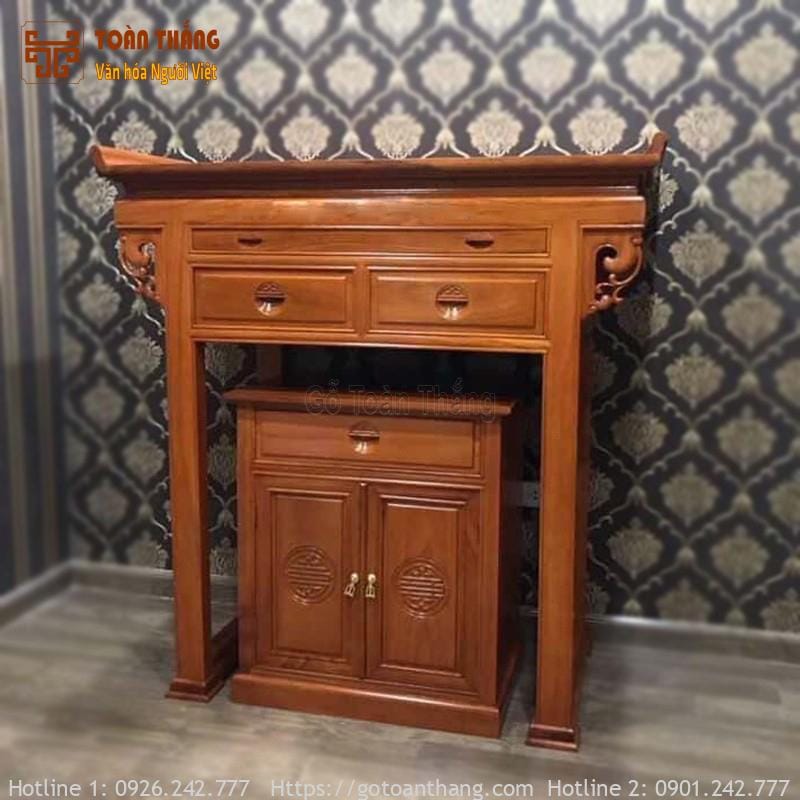 Bàn thờ Minh Đế gỗ Gõ Đỏ BGT-G02 1 Bàn thờ Minh Đế gỗ Gõ Đỏ BGT-G02