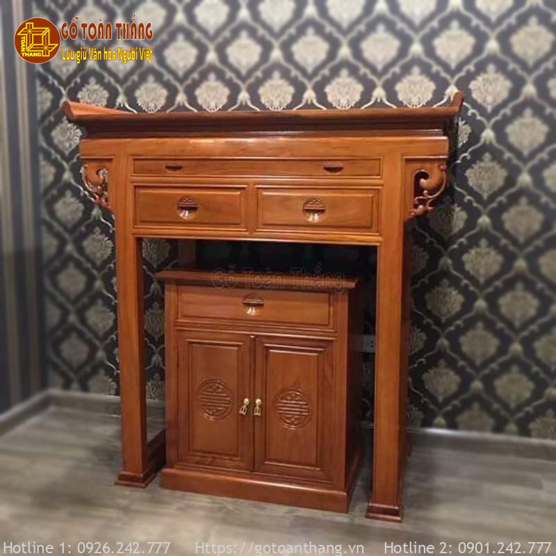 Bàn thờ Minh Đế gỗ Gõ Đỏ BGT-G02 1 Bàn thờ Minh Đế gỗ Gõ Đỏ BGT-G02