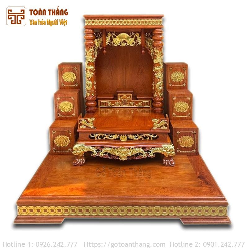 Bộ bàn thờ Thần Tài gỗ Hương TTH-06 1 Bộ bàn thờ Thần Tài gỗ Hương TTH-06
