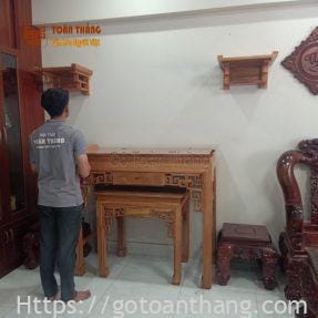 Án gian thờ gỗ Gõ đỏ AGT-G02 4 ban tho toan thang 5