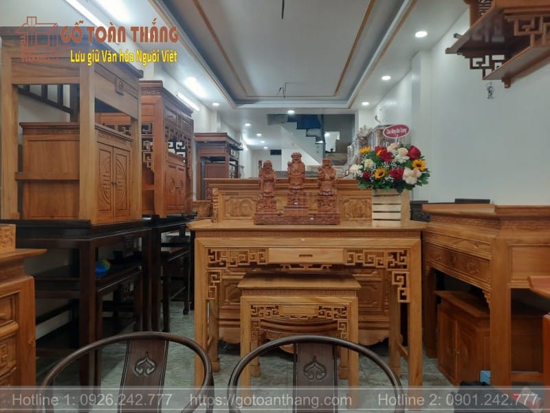 Án gian thờ gỗ Gõ đỏ AGT-G02 1 Án gian thờ gỗ Gõ đỏ AGT-G02