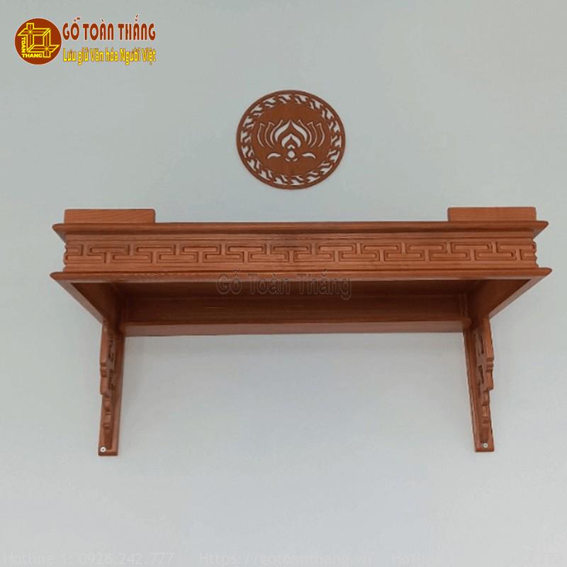 Bàn thờ treo tường gõ đỏ 81cm x 48cm 2 Bàn thờ treo tường gõ đỏ 81cm x 48cm - Ảnh 2