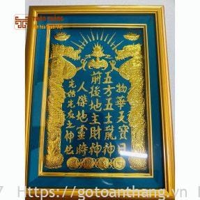 Bài vị Thần Tài Thổ Địa dát vàng 30x40cm BVT-02