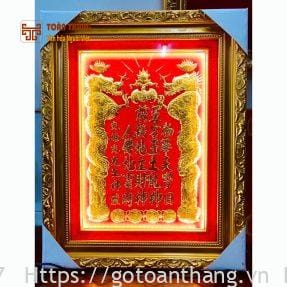 Bài vị Thần Tài Thổ Địa dát vàng 30x40cm BVT-06