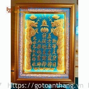 Bài vị Thần Tài Thổ Địa dát vàng 30x40cm BVT-01