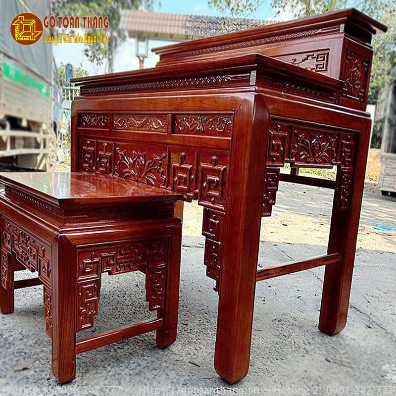 Bàn thờ 2 tầng gỗ Xoan Đào B2T-XD01 3 Bàn thờ 2 tầng gỗ Xoan Đào B2T-XD01 - Ảnh 3
