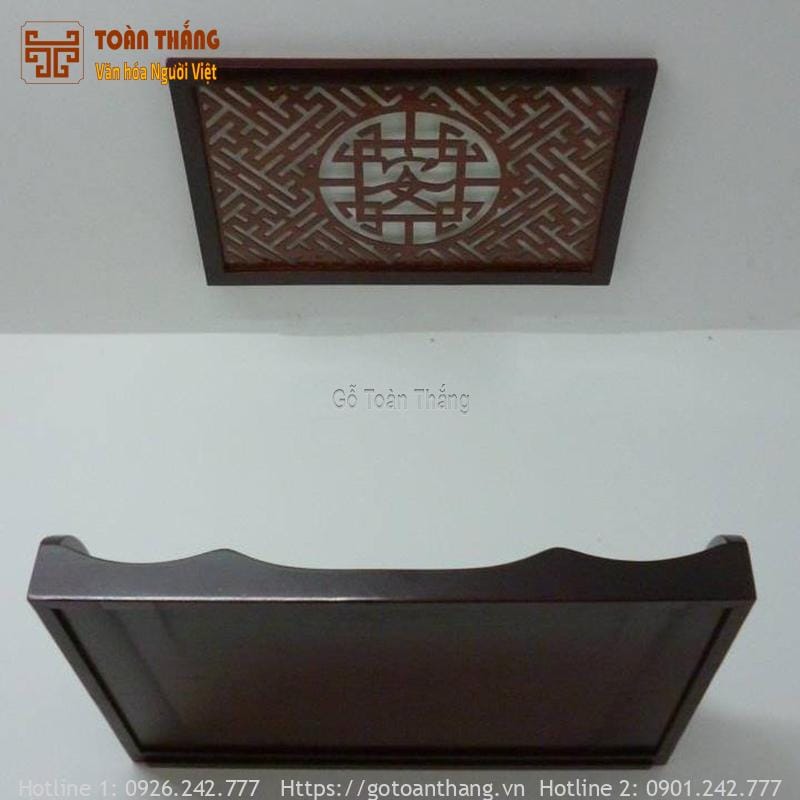 Trang thờ treo tường gỗ Gụ 68x42cm TT-17 1 Trang thờ treo tường gỗ Gụ 68x42cm TT-17