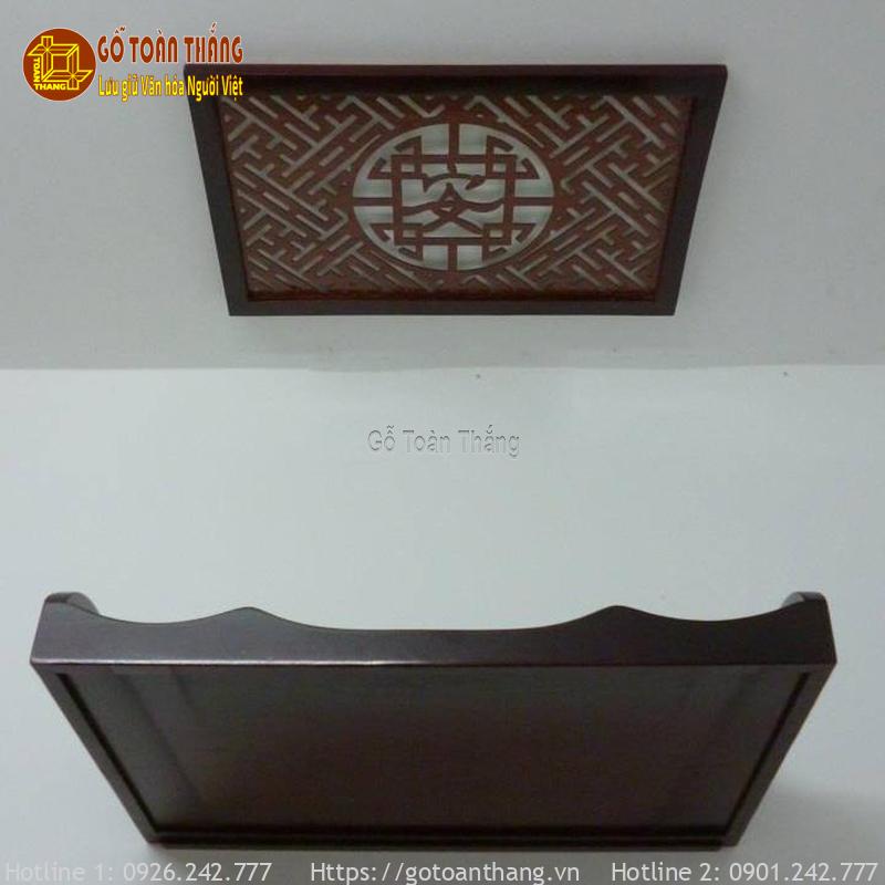 Trang thờ treo tường gỗ Gụ 68x42cm TT-17 1 Trang thờ treo tường gỗ Gụ 68x42cm TT-17