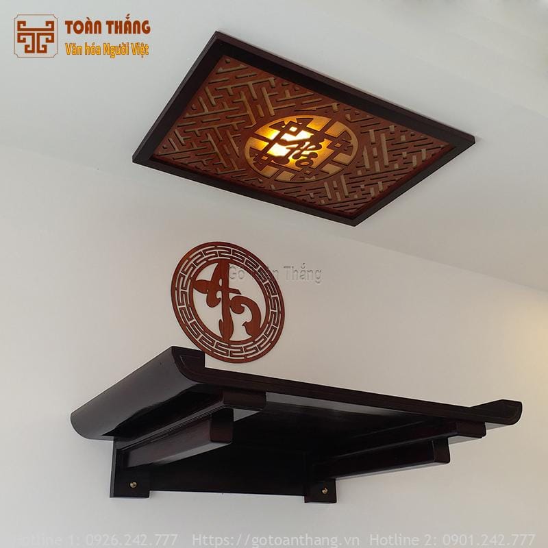 Trang thờ treo tường gỗ Sồi 48x41cm TT-15 1 Trang thờ treo tường gỗ Sồi 48x41cm TT-15