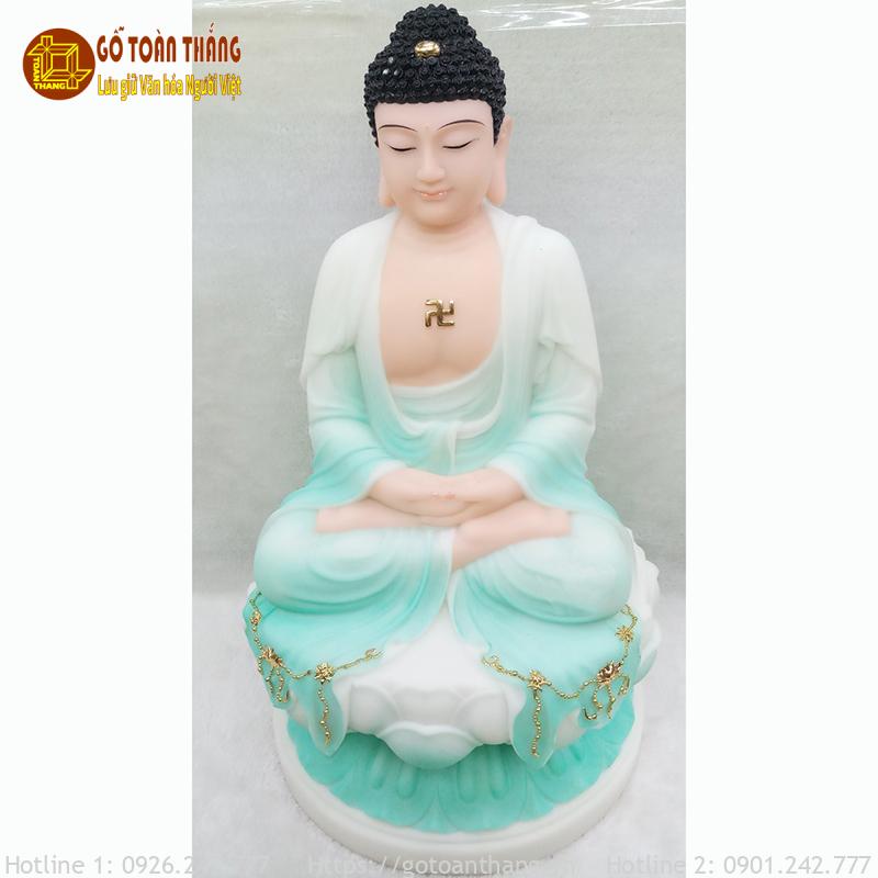 Tượng Phật Adida bằng đá cao 30cm - TAD01 1 Tượng Phật Adida bằng đá cao 30cm - TAD01