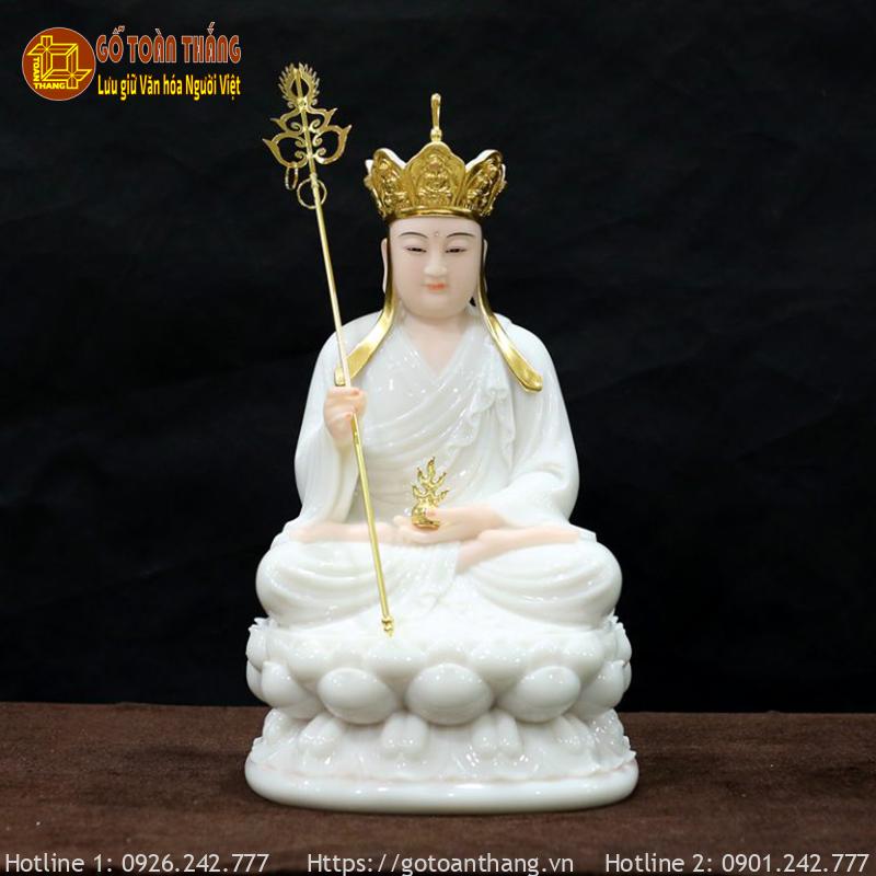 Tượng Địa Tạng Vương Bồ Tát đá cao 30cm - TĐT01 1 Tượng Địa Tạng Vương Bồ Tát đá cao 30cm - TĐT01