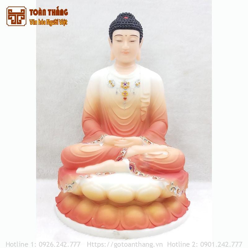 Tượng Phật Bổn Sư bằng đá cao 30cm - TBS02 1 Tượng Phật Bổn Sư bằng đá cao 30cm - TBS02