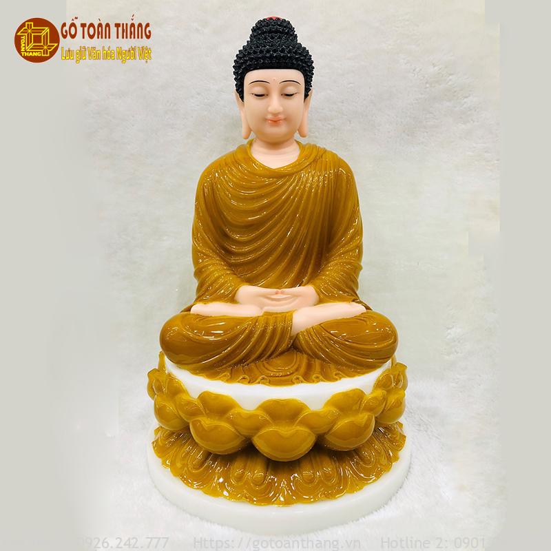 Tượng Phật Bổn Sư bằng đá cao 30cm - TBS01 1 Tượng Phật Bổn Sư bằng đá cao 30cm - TBS01