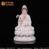 Tượng Phật Quan Âm ngồi bằng đá cao 30cm - TQA02