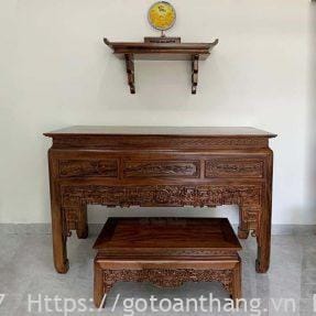 Án Gian thờ gỗ Me Tây 175cm ATM-05