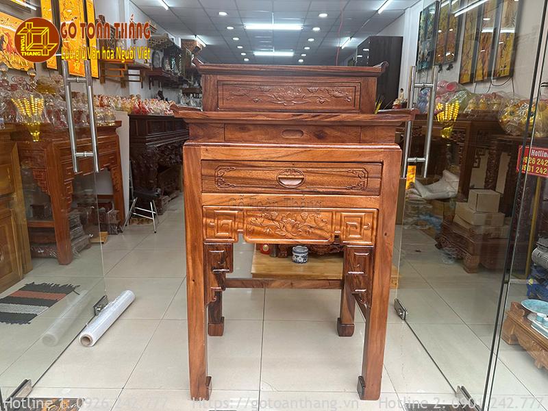 Bàn thờ 2 tầng gỗ Me Tây 127cm B2T-MT04 1 Bàn thờ 2 tầng gỗ Me Tây 127cm B2T-MT04