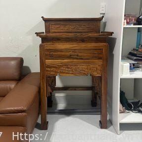 Bàn thờ 2 tầng gỗ Me Tây 88cm B2T-MT02